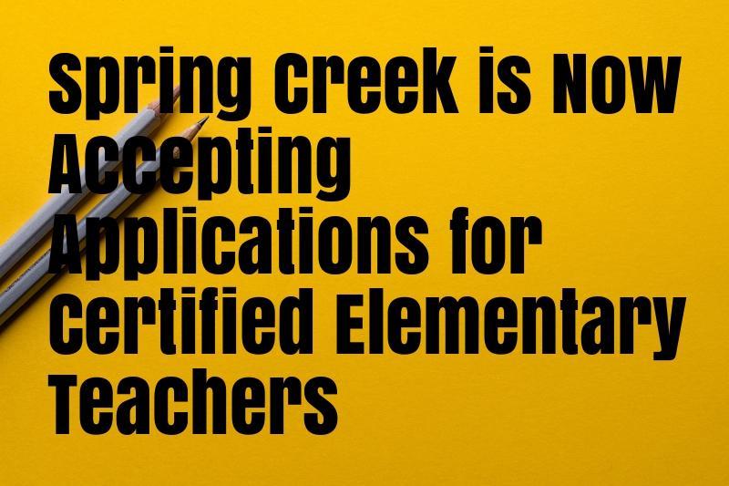 CHARTER SCHOOL Spring Creek Charter Academy Purchases Land, Announces